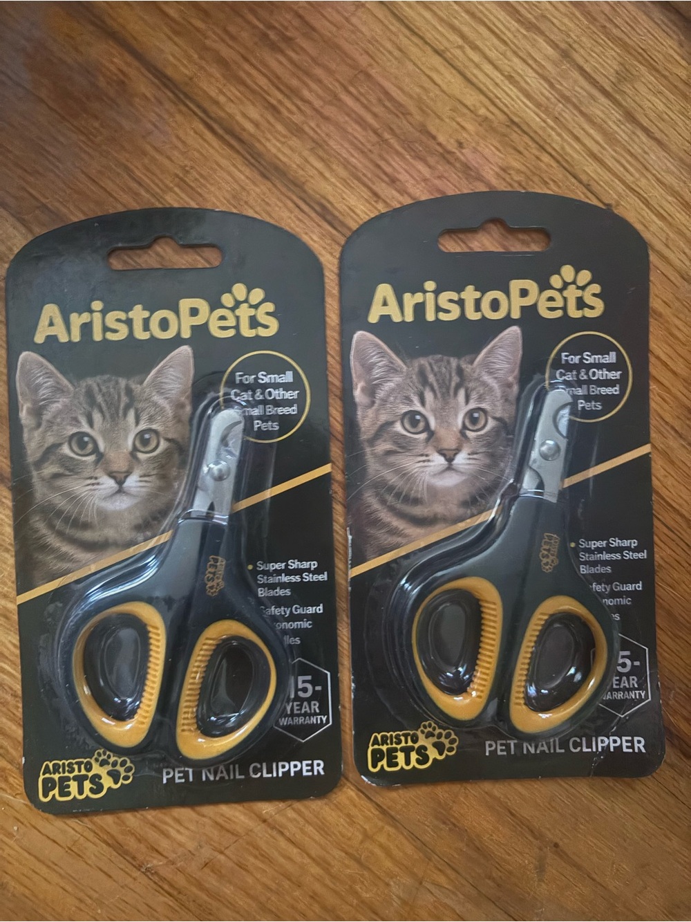 Black & Yellow Pet Nail Clipper for Cats set of 2